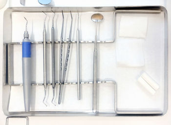 Directly above shot of objects over white background