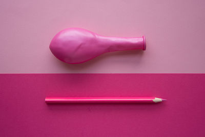 High angle view of colored pencils on table