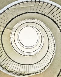 Directly below shot of spiral staircase