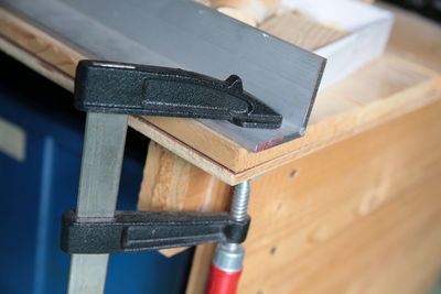 Close-up of open book on table