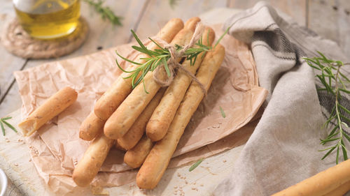 Close-up of food on table