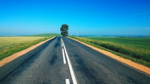 Country road along landscape