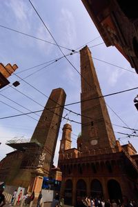 Low angle view of buildings against sky