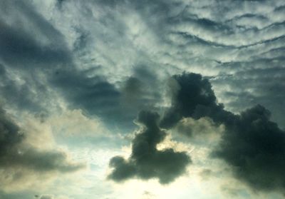 Low angle view of cloudy sky