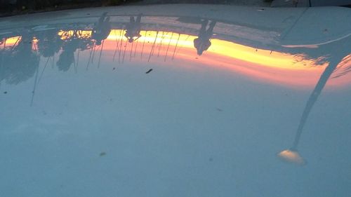 Reflection of sky in lake during sunset