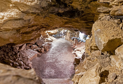 Rock formations in cave