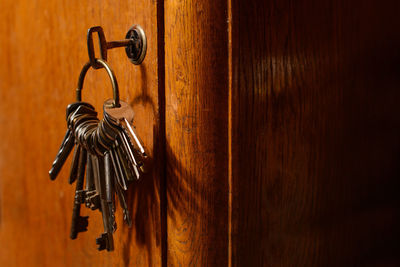 Close-up of wooden door