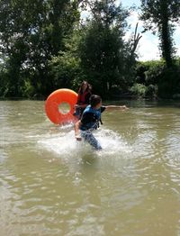 People enjoying in water