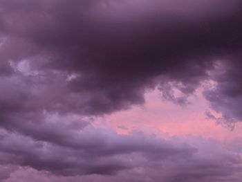 Low angle view of storm clouds in sky