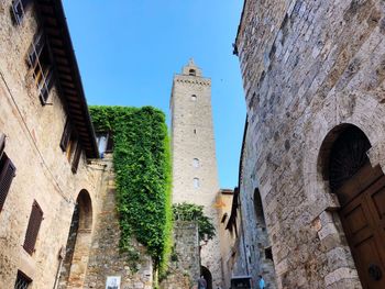 Low angle view of buildings against sky