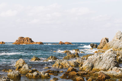 View of calm blue sea against the sky