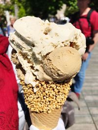 Close-up of ice cream cone