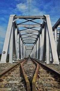 Railway bridge against sky