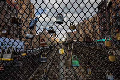 Love lock fence metro north tracks nyc