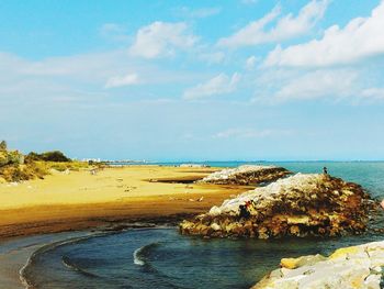 Scenic view of sea against sky