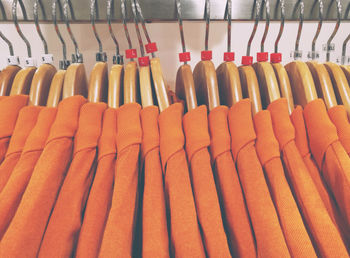 Close-up of multi colored pencils for sale