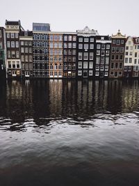 Reflection of buildings in water