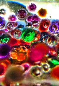 Full frame shot of colorful bubbles