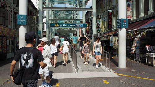 People walking on subway station