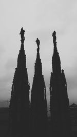 Low angle view of temple against clear sky