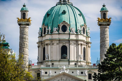 View of cathedral against sky in city