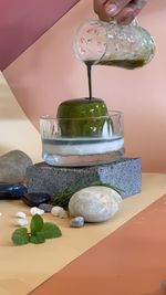 Close-up of food on table