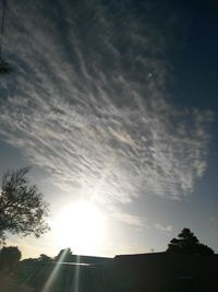 Low angle view of sky at sunset