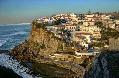 View of town by sea