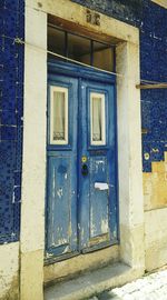 Close-up of closed door