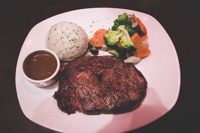 Close-up of served food
