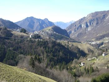 Scenic view of landscape against clear sky