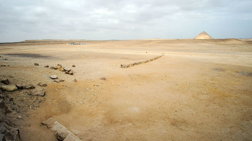 Scenic view of desert against sky