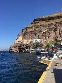 View of sea against clear sky