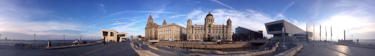 architecture, building exterior, built structure, sky, cloud - sky, famous place, place of worship, religion, panoramic, travel destinations, spirituality, sunlight, tourism, travel, sunbeam, cloud, incidental people, international landmark, blue, church