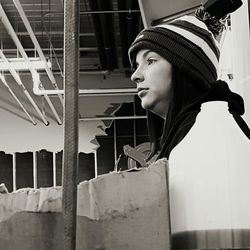 Young woman with umbrella