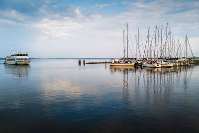 In the port of neuendorf on the island of hiddensee