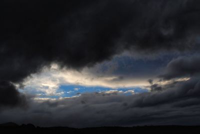 Low angle view of storm clouds in sky