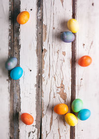 Close-up of christmas decorations on table