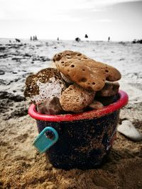 Close-up of waters edge on beach