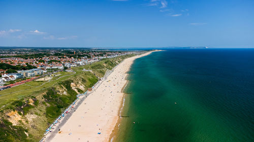Southbourne beach with views of boscombe and bournemouth piers