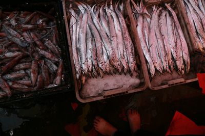 Close-up of food in market