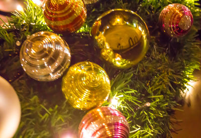 Close-up of illuminated christmas lights