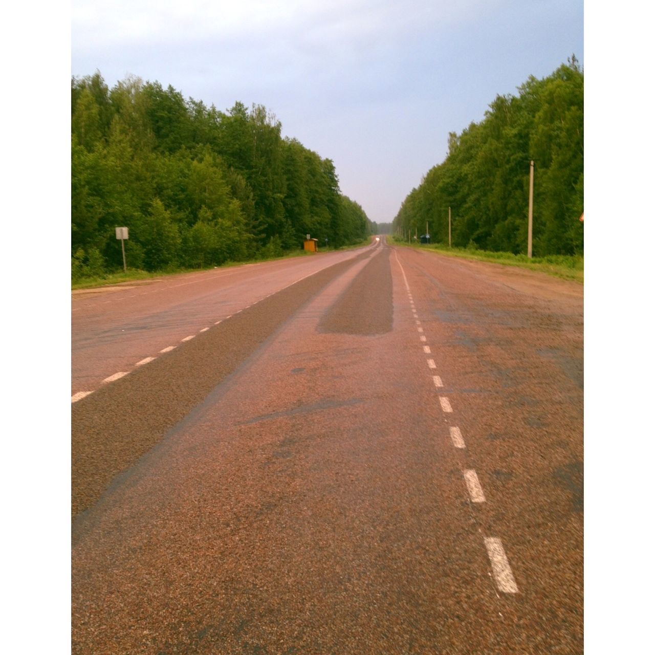 the way forward, transportation, transfer print, diminishing perspective, road, road marking, vanishing point, auto post production filter, tree, asphalt, sky, street, empty, country road, empty road, long, outdoors, day, no people, dividing line