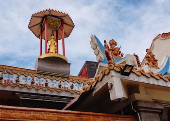 Low angle view of traditional building against sky