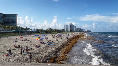 Group of people on beach