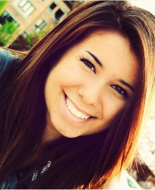 young women, young adult, long hair, person, looking at camera, portrait, headshot, lifestyles, smiling, close-up, front view, leisure activity, beauty, brown hair, human face, focus on foreground, head and shoulders