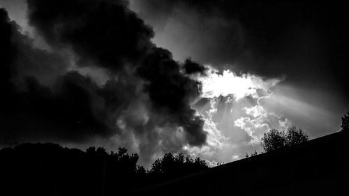Low angle view of cloudy sky