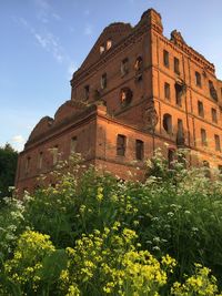 Low angle view of building against sky