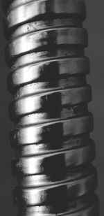 High angle view of stacked on table