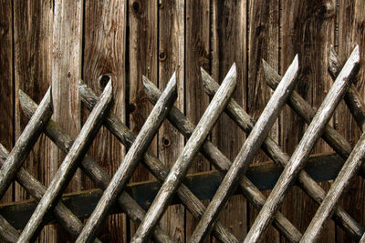 Full frame shot of old wooden fence